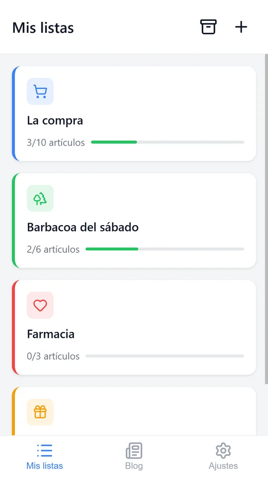 Pickt — App de lista de la compra