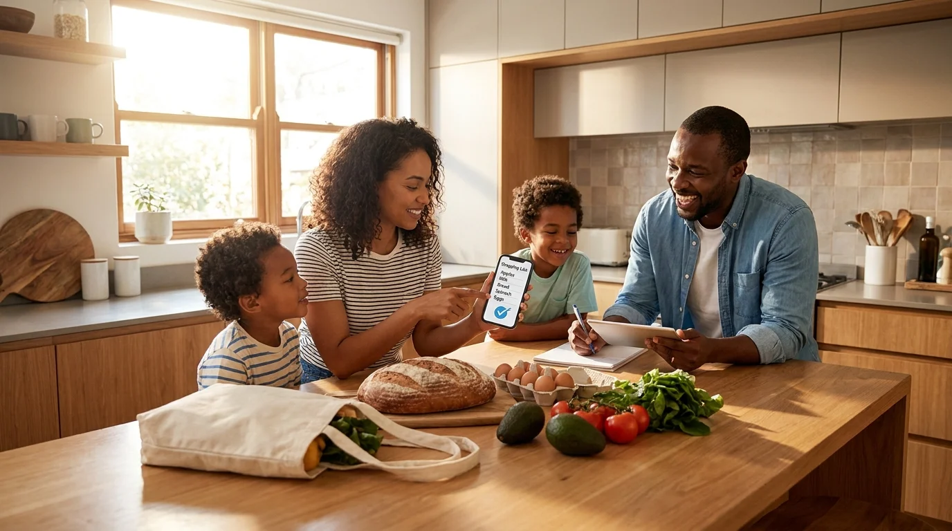 Comment habituer toute la famille à utiliser une liste de courses commune : plan étape par étape