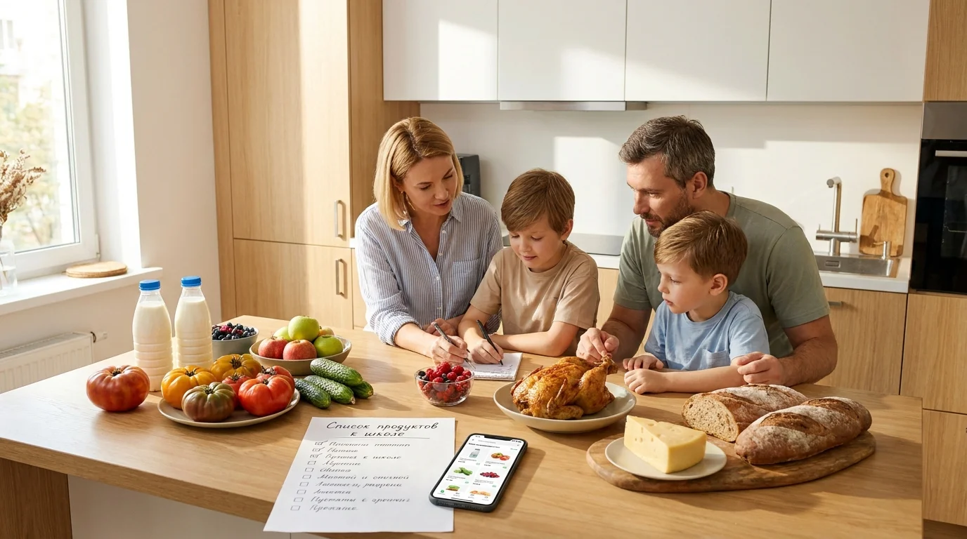 How Much Does a Month of Food Cost for a Family at the Start of the School Year (2026): Calculations, Norms, and Budget Table