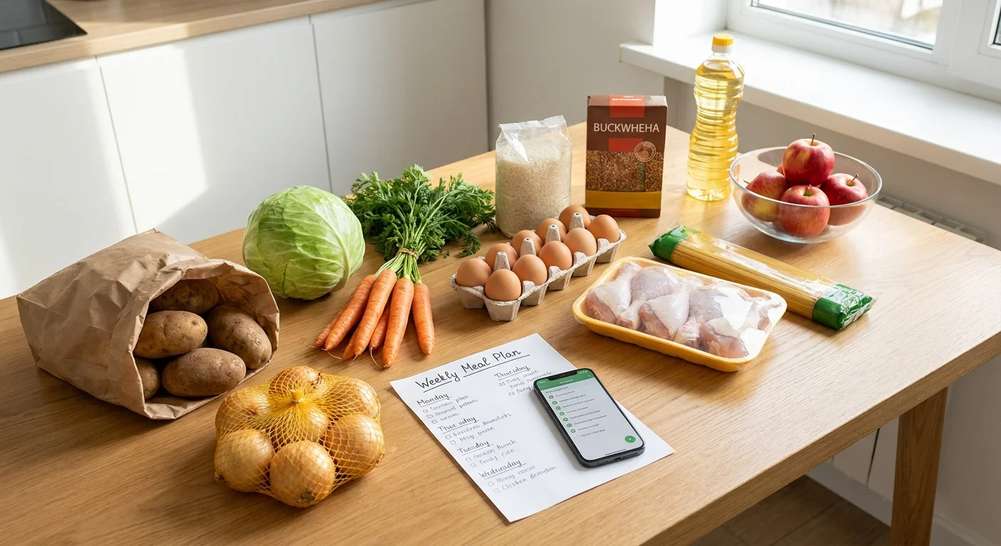 Меню на неделю на 1000 рублей: список продуктов и раскладка по дням