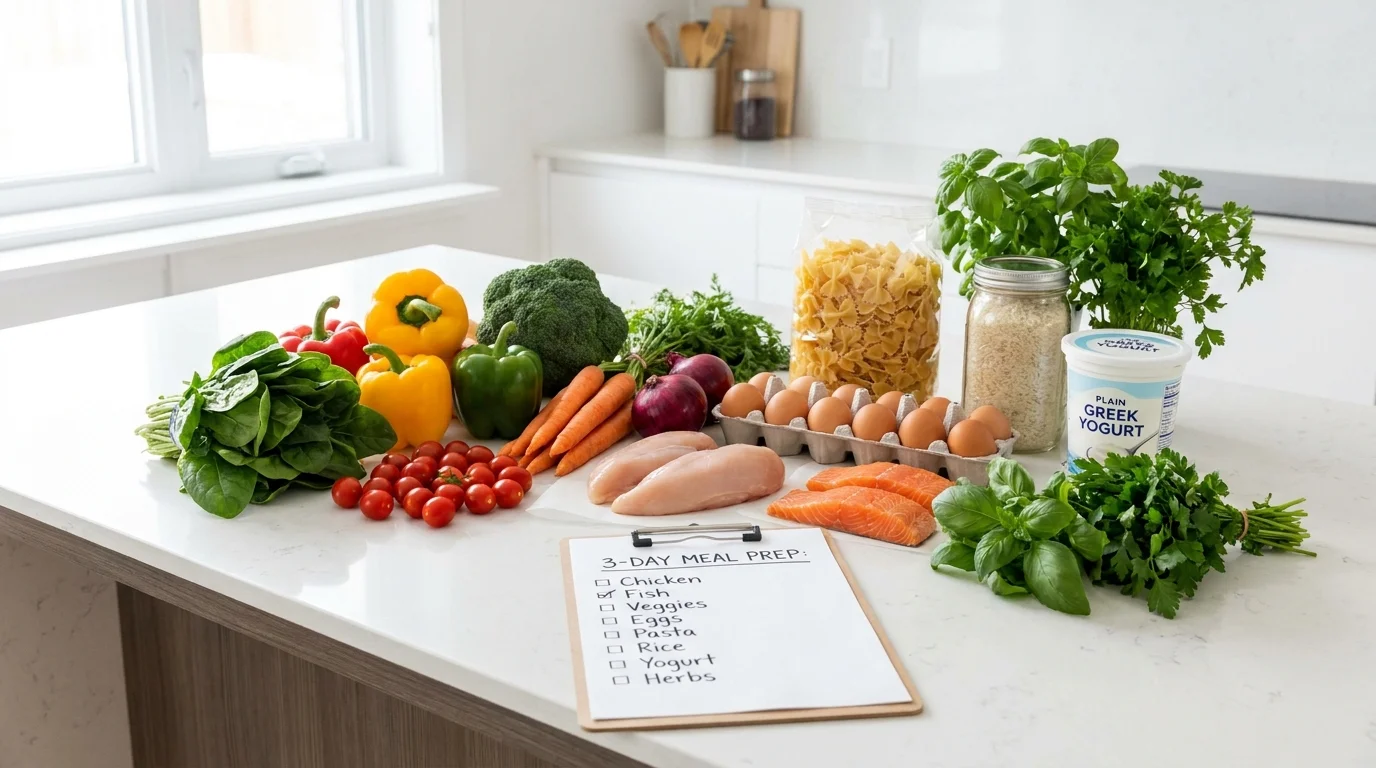 Список продуктов для готовки на 3 дня вперёд: удобный чеклист без лишнего