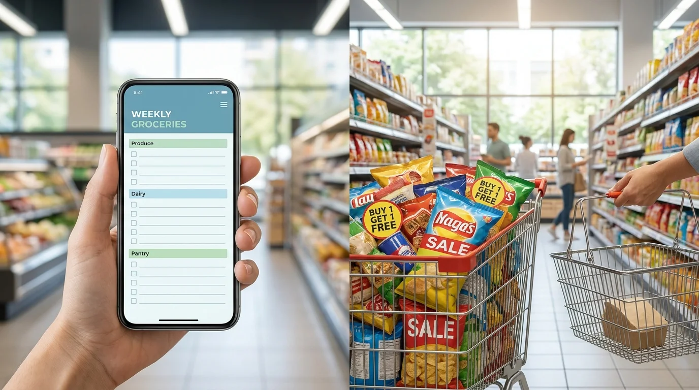 Liste de courses vs achats impulsifs : combien payez-vous en trop